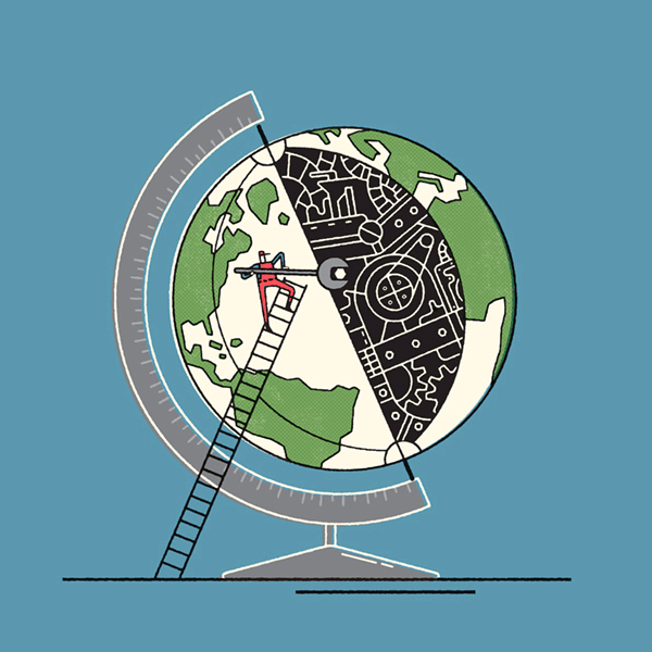 World Being Fixed by a Mechanic