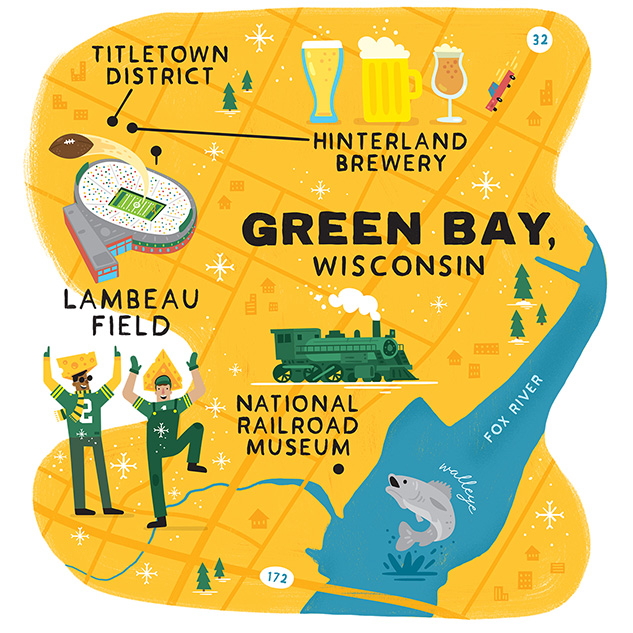American University, Green Bay Map