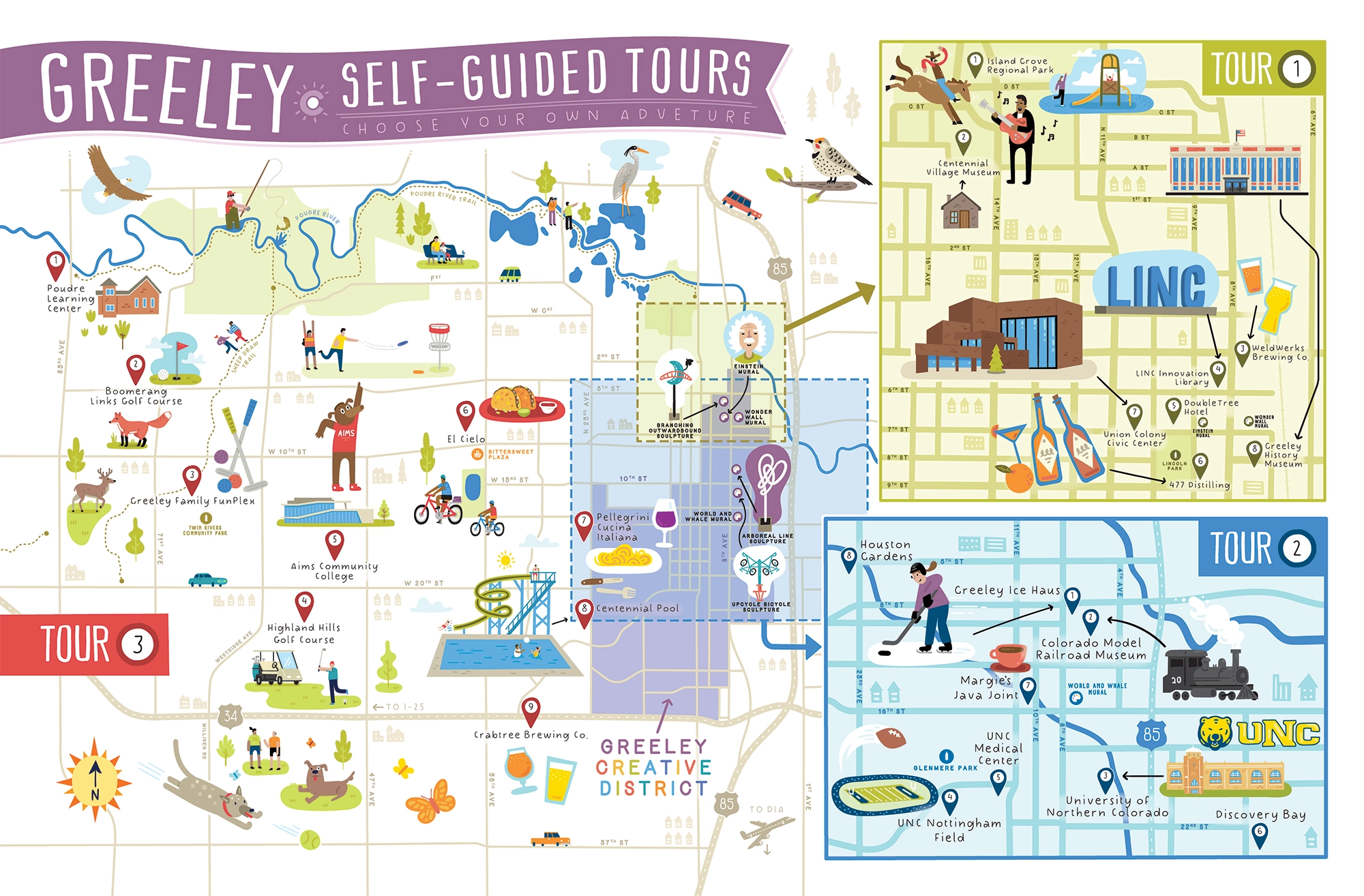 Greeley CO: Self-Guided Tours Map