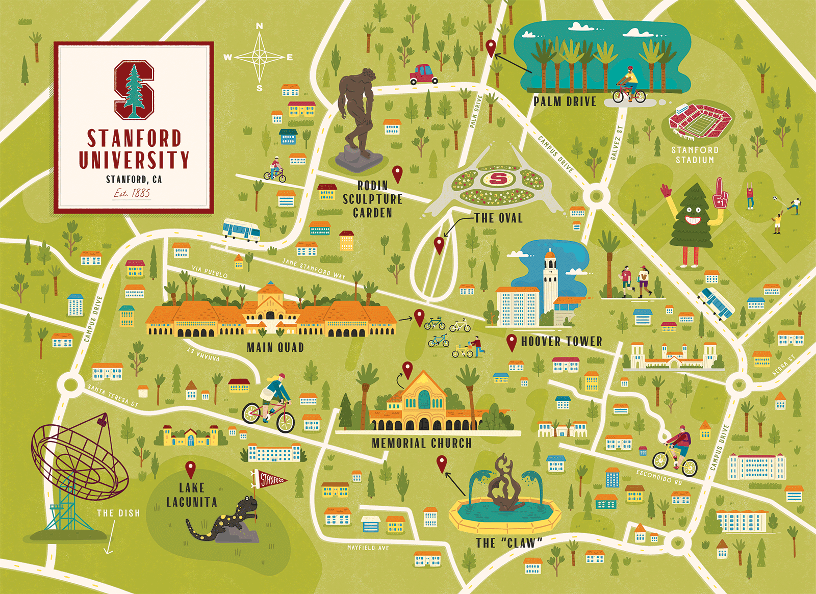 Stanford Campus Map