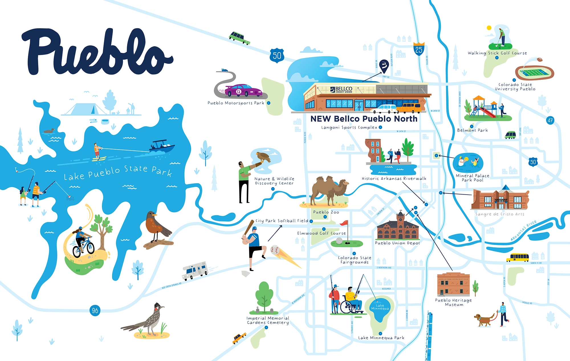 Bellco Credit Union: Pueblo Colorado Branch Map