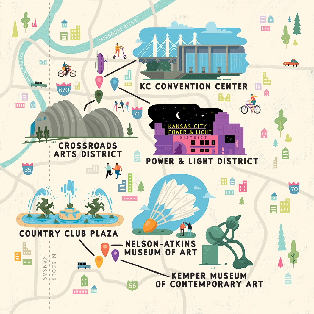 A map of Kansas City