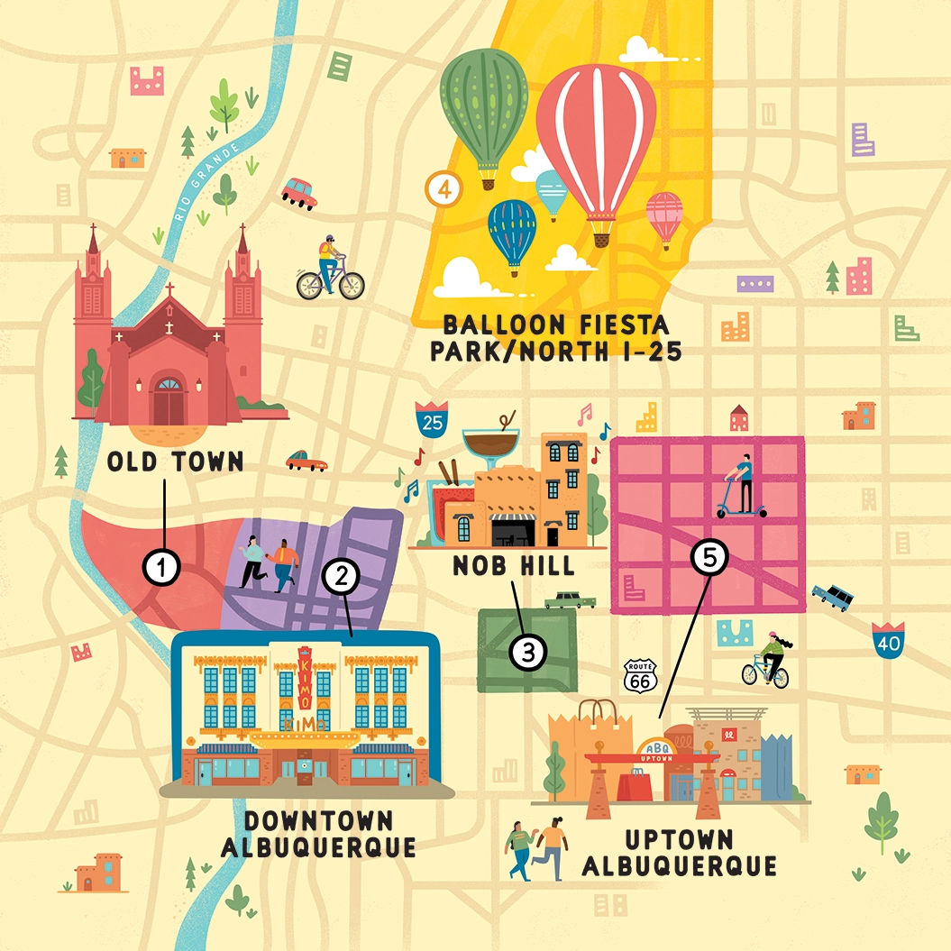 A map of Albuquerque NM
