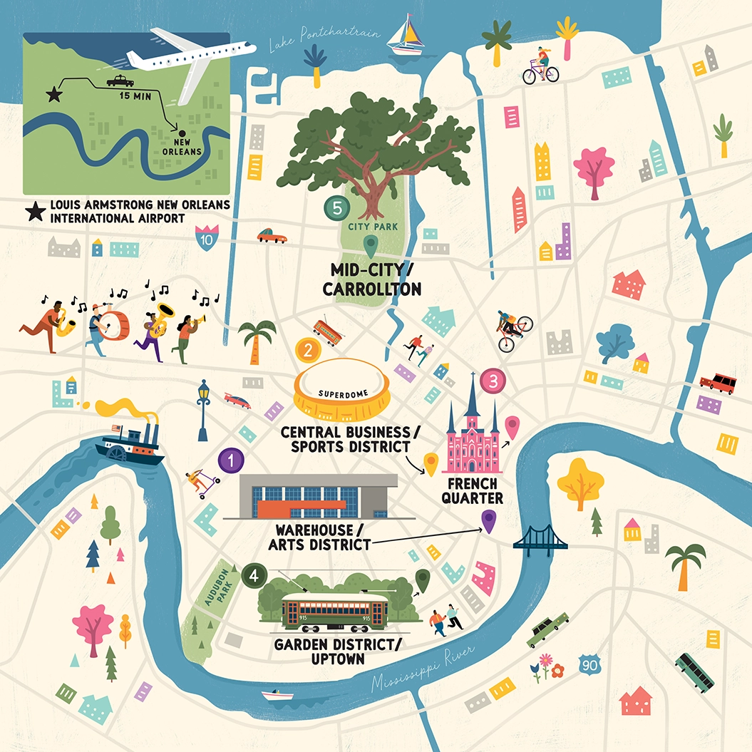 A map of New Orleans