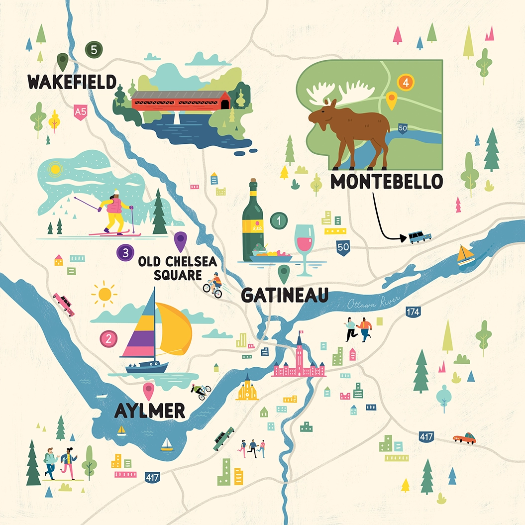 A map of Outaouis region